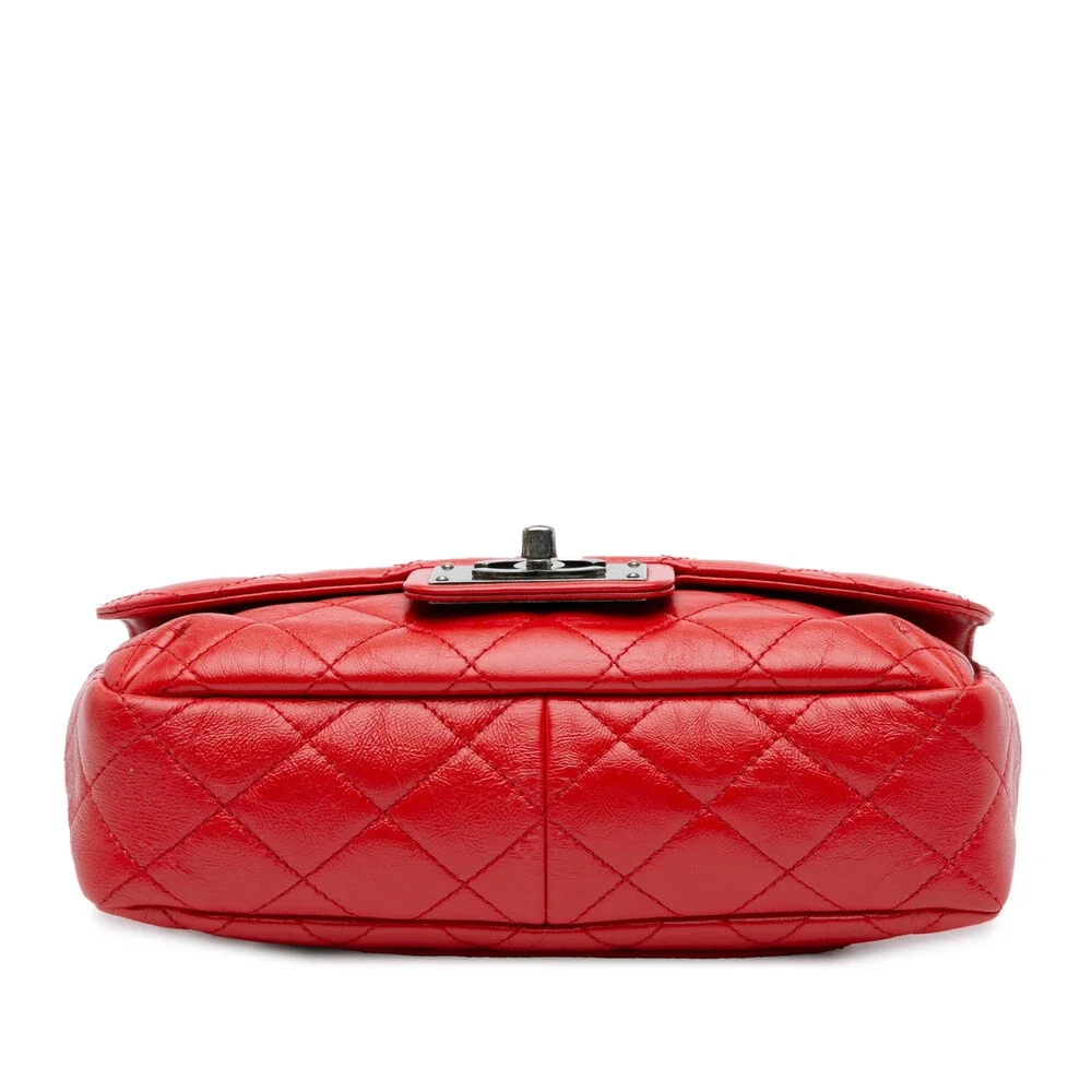 Auth Chanel Cc Crinkled Skin Chain Flap #157799C23B - Picture 4 of 12